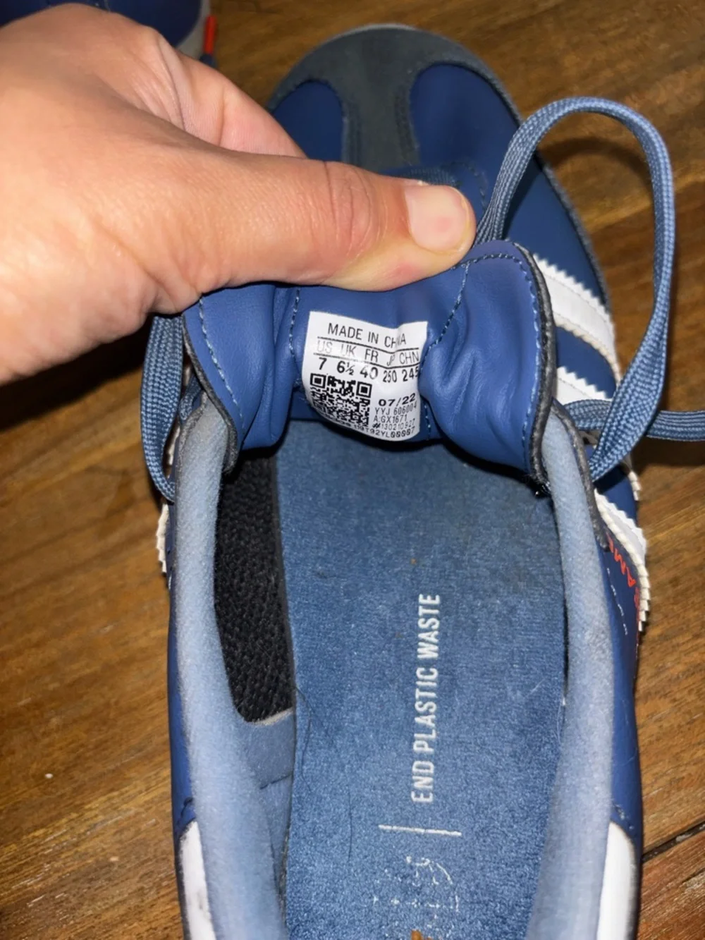 Adidas The Velosamba Vegan Cycling Shoes Blue Size 7 Men's Water Resistant - Picture 5 of 5